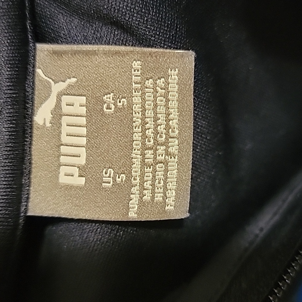 Puma Navy and Bright Blue Kids Zip Up Track Suit - Picture 2 of 3